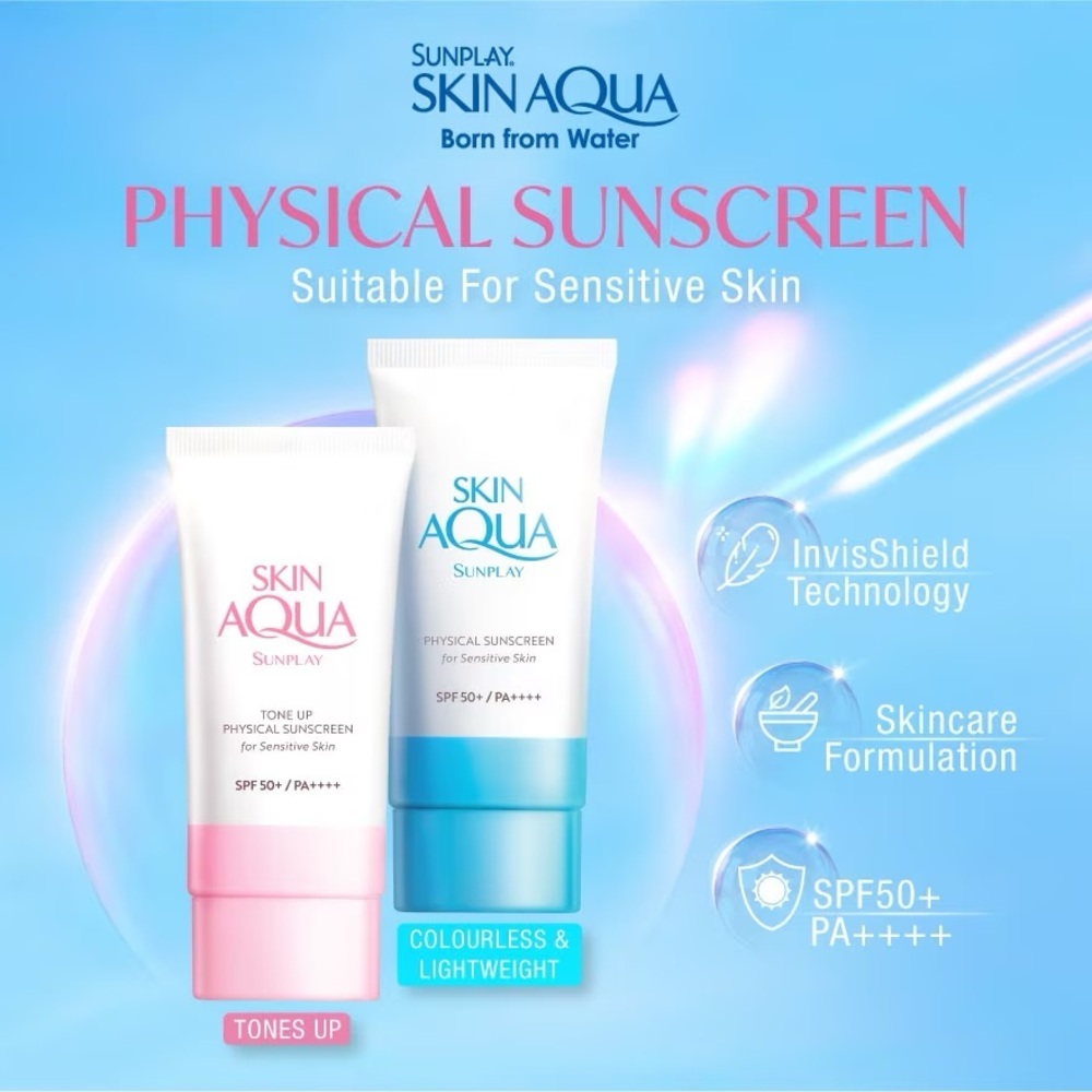 HIGH RATED ASIAN SUN SCREEN | Mentholatum Skin Aqua Physical Sunscreen SPF50+ Pa